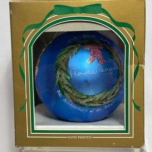 Ronald Reagan Presidential Library Limited Edition Painted Christmas Ornament
